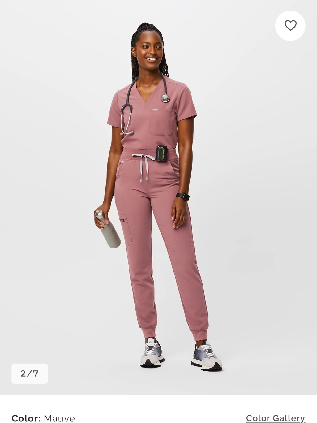 Figs V-Neck Catarina Scrub Top And Zamora High-Rise Jogger Pants